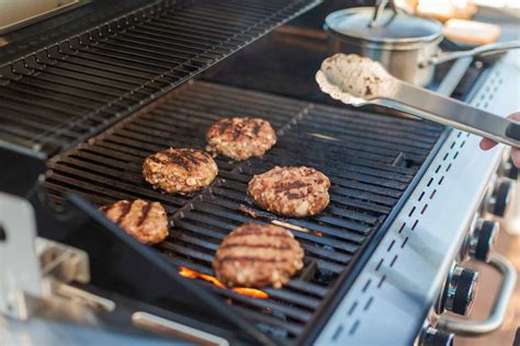 cooking burgers on gas griddle
